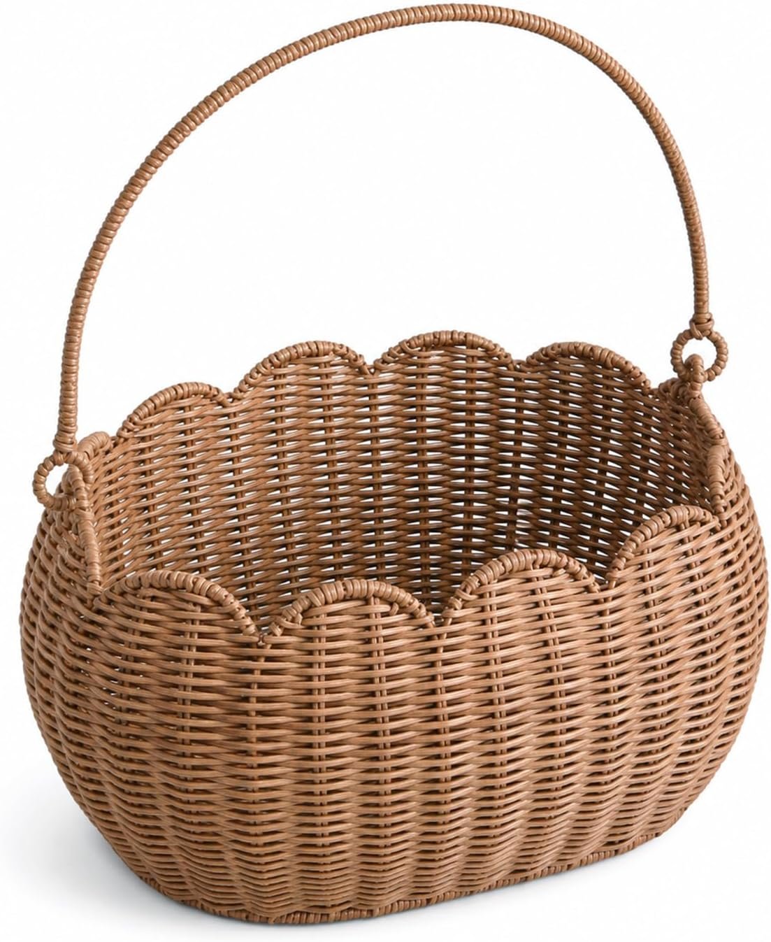 Large Wicker Garden Harvest Basket with Handles