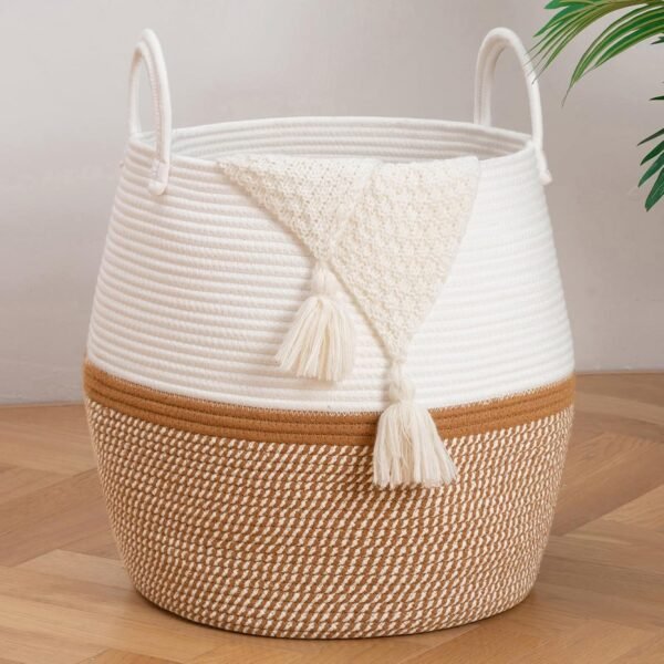 60L Blanket Storage Basket with Handle