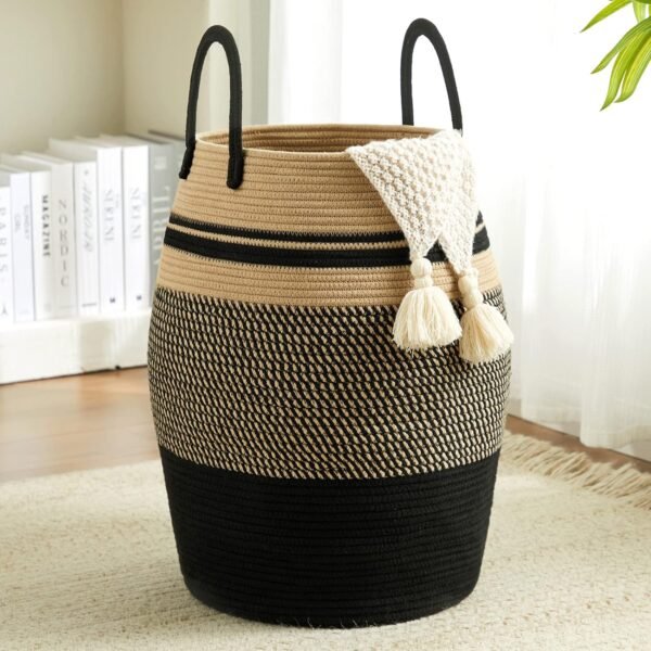 Extra Large 105L Woven Blanket Storage Basket