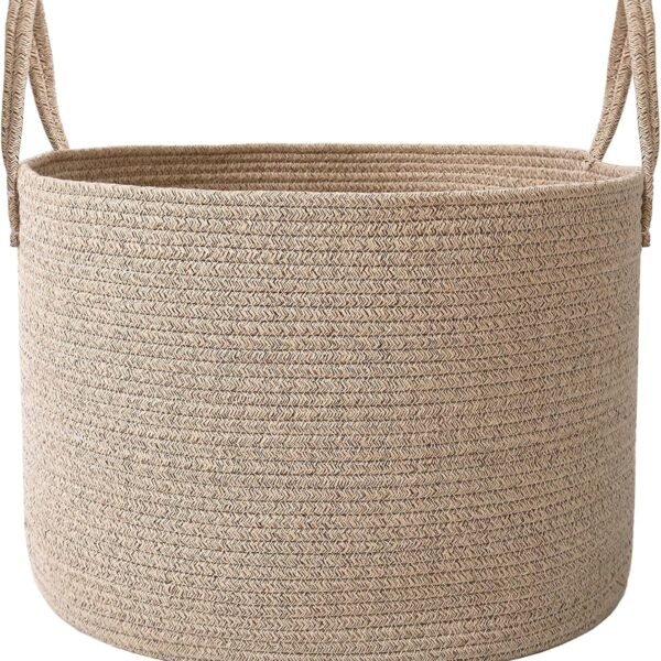 Extra Large 65L Cotton Rope Blanket Storage Basket