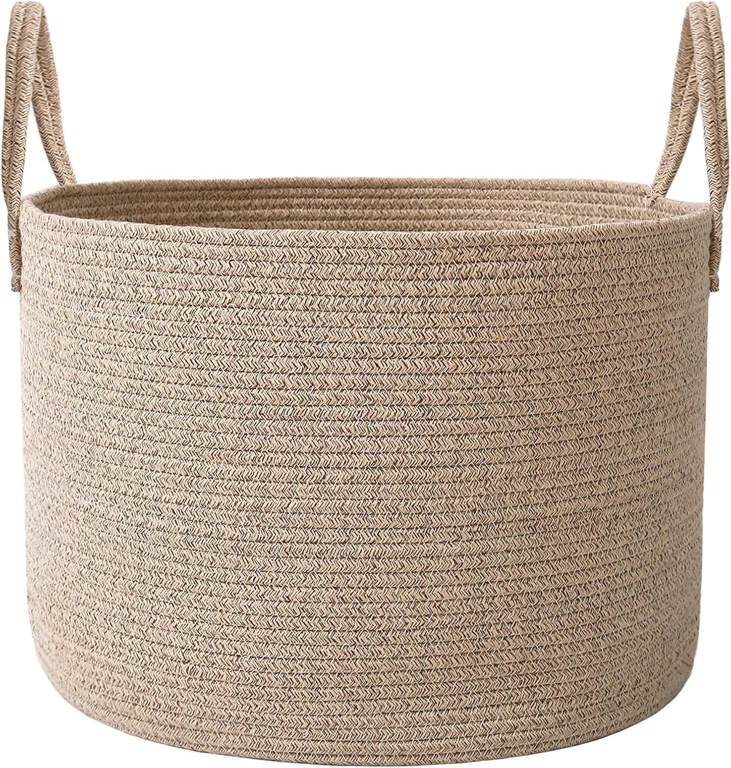 Extra Large 65L Cotton Rope Blanket Storage Basket