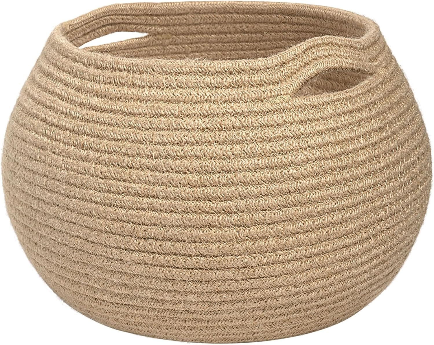 Small Round Woven Storage Basket for Shelves